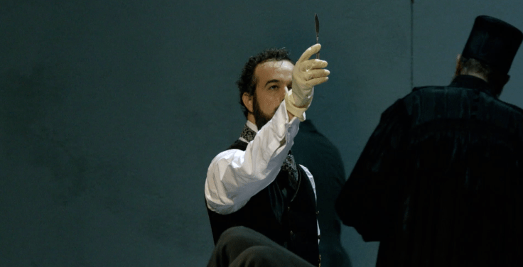 Adrian Erod playing Shylock